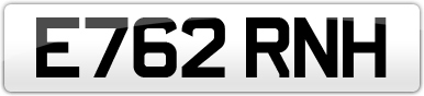 Plate image for registration plate E762RNH