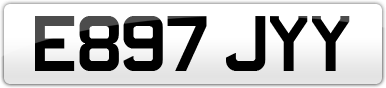 Plate image for registration plate E897JYY
