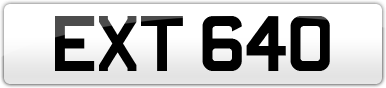 Plate image for registration plate EXT640