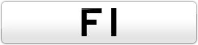 Plate image for registration plate F1