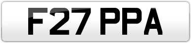 Plate image for registration plate F27PPA