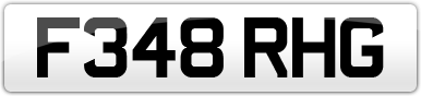 Plate image for registration plate F348RHG