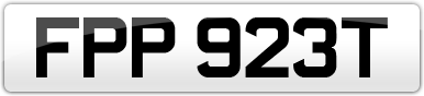 Plate image for registration plate FPP923T