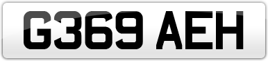 Plate image for registration plate G369AEH