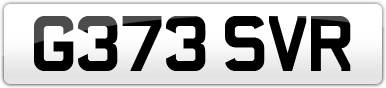 Plate image for registration plate G373SVR