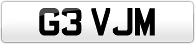 Plate image for registration plate G3VJM