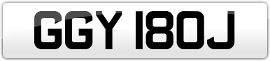 Plate image for registration plate GGY180J