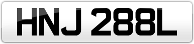 Plate image for registration plate HNJ288L