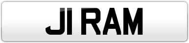 Plate image for registration plate J1RAM