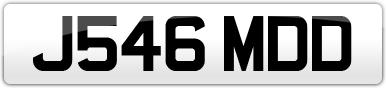 Plate image for registration plate J546MDD