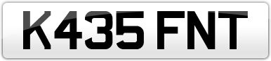 Plate image for registration plate K435FNT