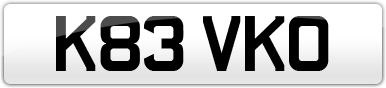 Plate image for registration plate K83VKO