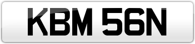 Plate image for registration plate KBM56N