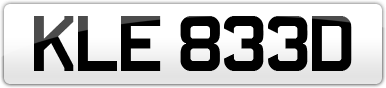 Plate image for registration plate KLE833D