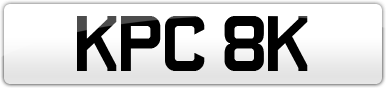 Plate image for registration plate KPC8K