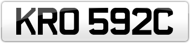 Plate image for registration plate KRO592C