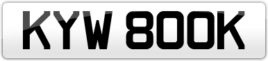 Plate image for registration plate KYW800K