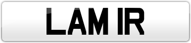 Plate image for registration plate LAM1R