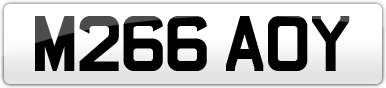 Plate image for registration plate M266AOY