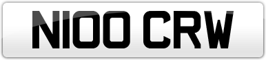 Plate image for registration plate N100CRW