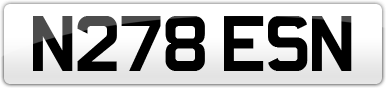 Plate image for registration plate N278ESN