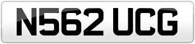 Plate image for registration plate N562UCG