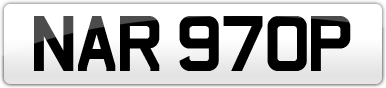Plate image for registration plate NAR970P