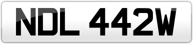 Plate image for registration plate NDL442W