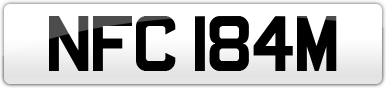 Plate image for registration plate NFC184M