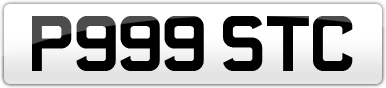 Plate image for registration plate P999STC