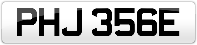 Plate image for registration plate PHJ356E