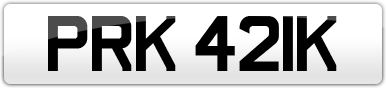 Plate image for registration plate PRK421K