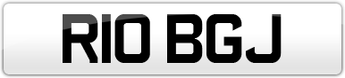 Plate image for registration plate R10BGJ