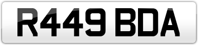 Plate image for registration plate R449BDA
