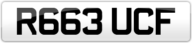 Plate image for registration plate R663UCF