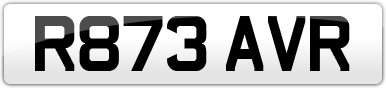 Plate image for registration plate R873AVR