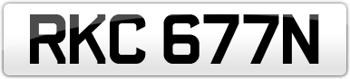 Plate image for registration plate RKC677N