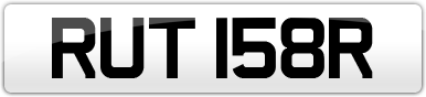 Plate image for registration plate RUT158R