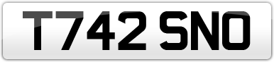 Plate image for registration plate T742SNO
