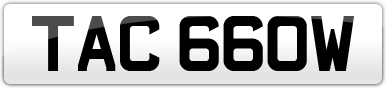 Plate image for registration plate TAC660W