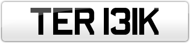 Plate image for registration plate TER131K