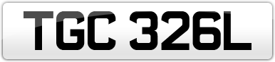 Plate image for registration plate TGC326L