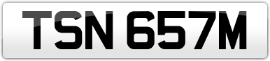 Plate image for registration plate TSN657M