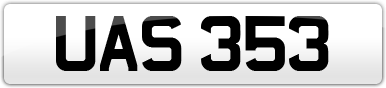 Plate image for registration plate UAS353