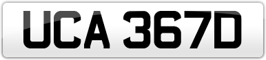 Plate image for registration plate UCA367D