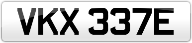Plate image for registration plate VKX337E