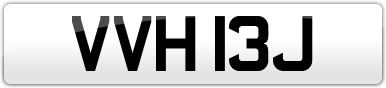 Plate image for registration plate VVH13J