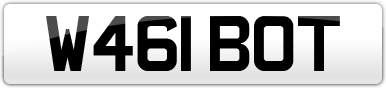 Plate image for registration plate W461BOT
