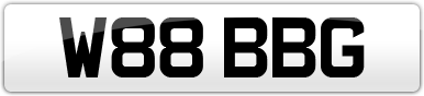 Plate image for registration plate W88BBG