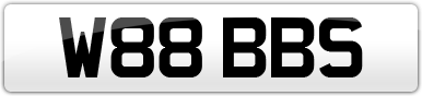 Plate image for registration plate W88BBS